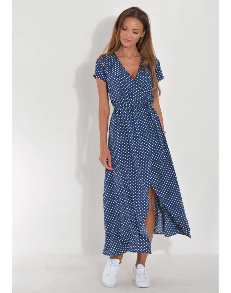 Julia - Elegante jurk met V-hals (decolleté) en modelerende snit