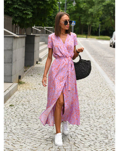 Julia - Elegante jurk met V-hals (decolleté) en modelerende snit