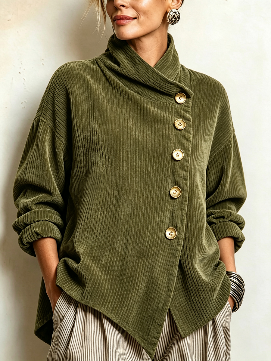 Cleo | Corduroy trui met col