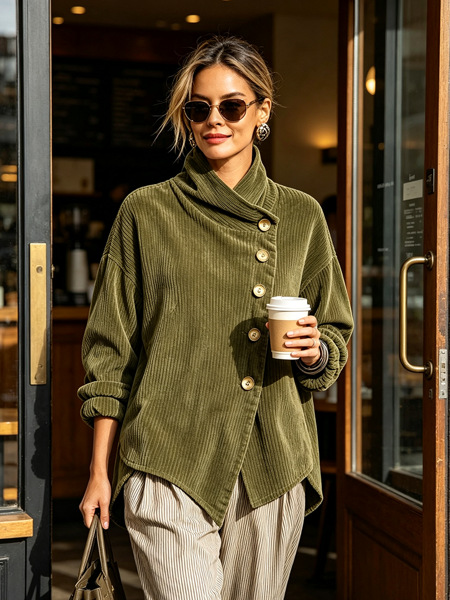 Cleo | Corduroy trui met col