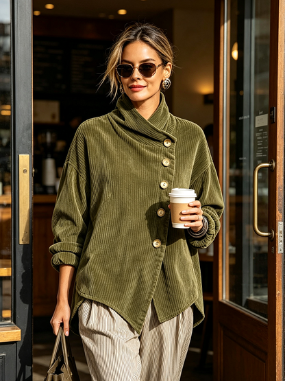 Cleo | Corduroy trui met col