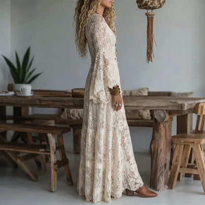 Mila - maxi vintage jurk