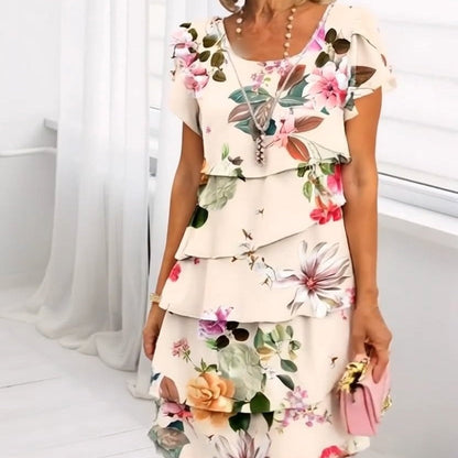 Elegante jurk met bloemenmotief