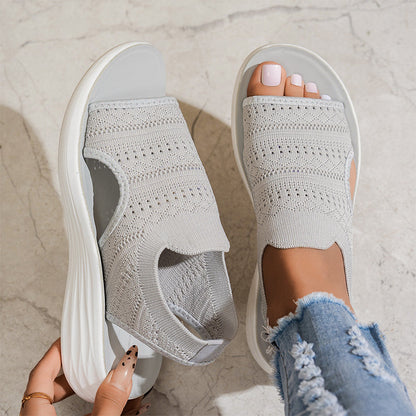 Serena | Sandali da donna con plateau in materiale traspirante