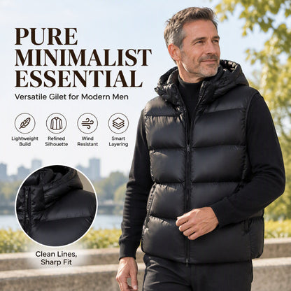 ✨ Lätt termisk bodywarmer med huva för herrar 🧥 Varm, tunn och bekväm att bära både utomhus och till vardags ✨