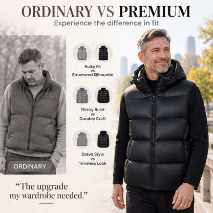 ✨ Lätt termisk bodywarmer med huva för herrar 🧥 Varm, tunn och bekväm att bära både utomhus och till vardags ✨