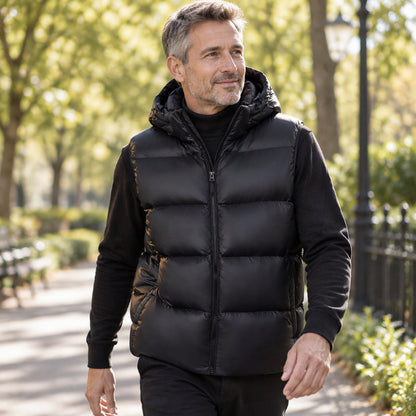 ✨ Lätt termisk bodywarmer med huva för herrar 🧥 Varm, tunn och bekväm att bära både utomhus och till vardags ✨