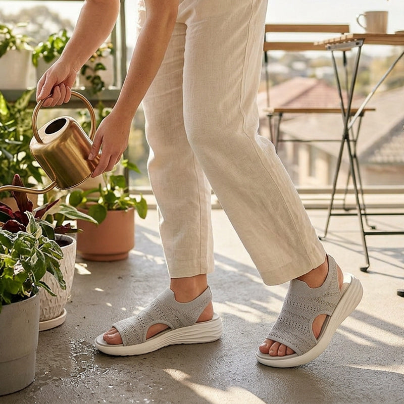 Serena | Sandali da donna con plateau in materiale traspirante