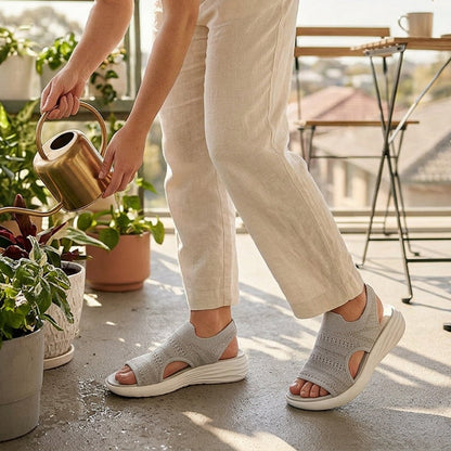 Serena | Sandali da donna con plateau in materiale traspirante